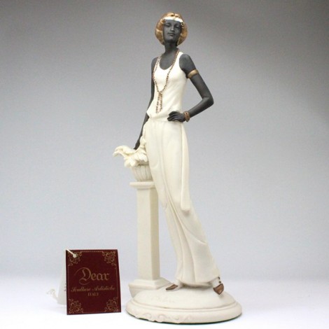 statueta " Art Deco Elegance ". Auro Belcari. 1987 new old stock !